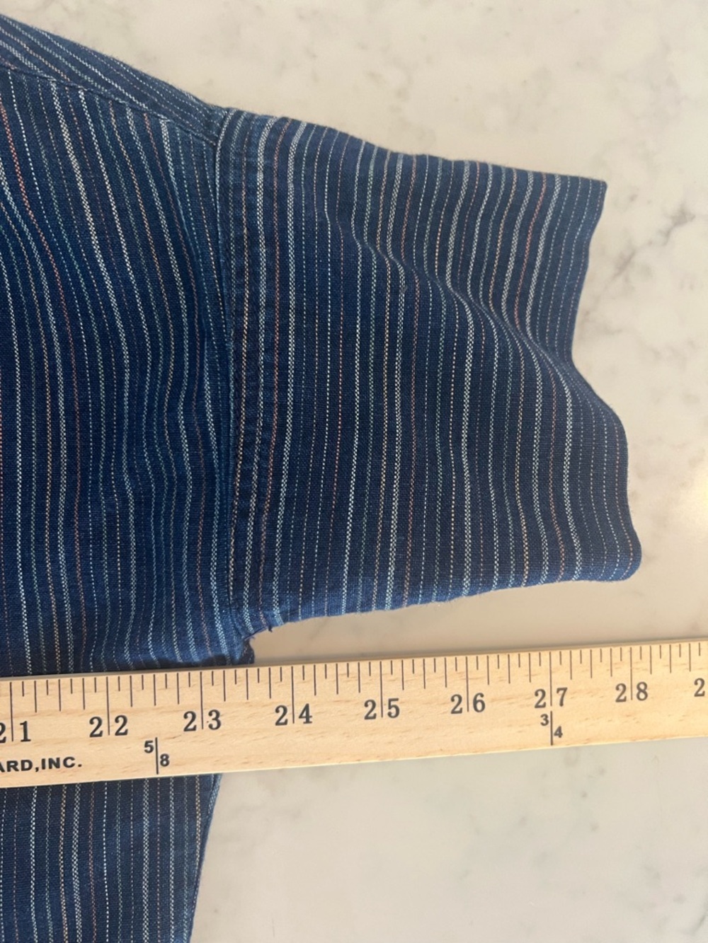 Madewell Courier Button Back Shirt in Cecile Stripe XS MSRP $72 EUC - Picture 5 of 10